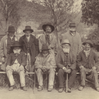 Old photo of a group of older men