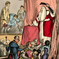 Colour print of 'Great mercy for the great - little mercy for the little' - British Museum - 1868,0808.9330